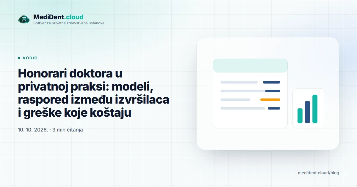 Naslovna ilustracija: Honorari doktora u privatnoj praksi: modeli, raspored između izvršilaca i greške koje koštaju