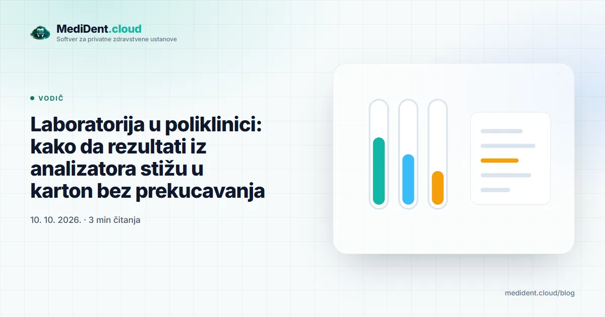 Naslovna ilustracija: Laboratorija u poliklinici: kako da rezultati iz analizatora stižu u karton bez prekucavanja