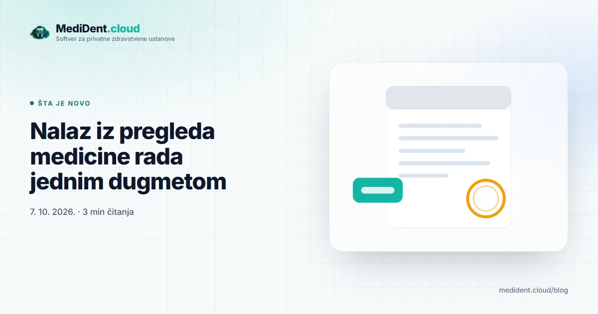 Naslovna ilustracija: Nalaz iz pregleda medicine rada jednim dugmetom